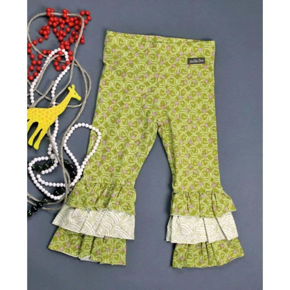 NEW Matilda Jane girls leggings 10 12 yellow Davinci Benny pants Character Count